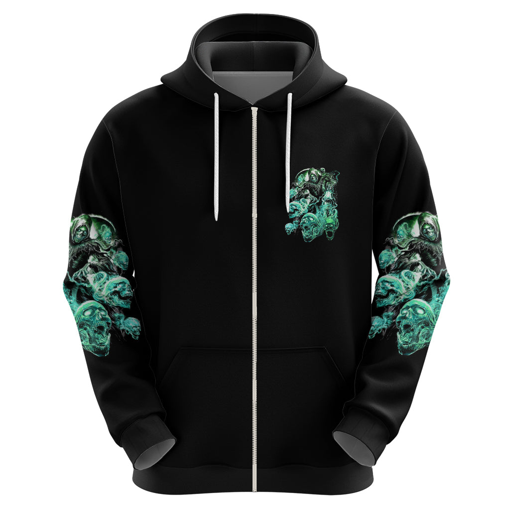 I'm Never Alone Skull Reaper Hoodie - Wonder Print Shop