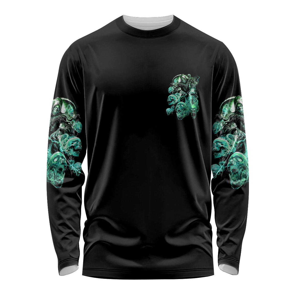 I'm Never Alone Skull Reaper Long Sleeve Shirt - Wonder Print Shop