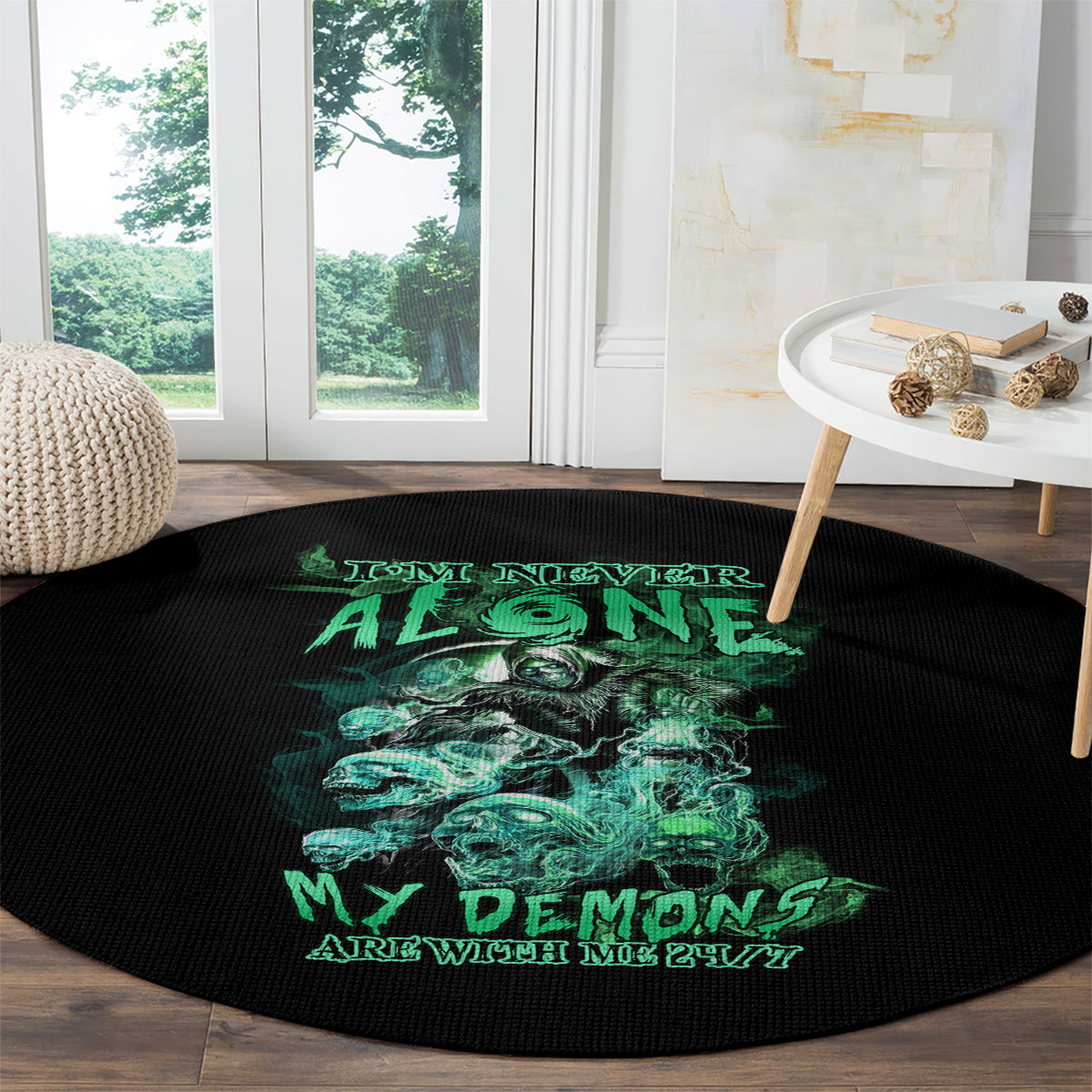 im-never-alone-skull-reaper-round-carpet