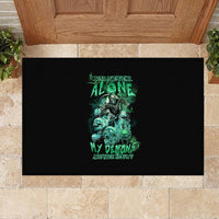 I'm Never Alone Skull Reaper Rubber Doormat - Wonder Print Shop