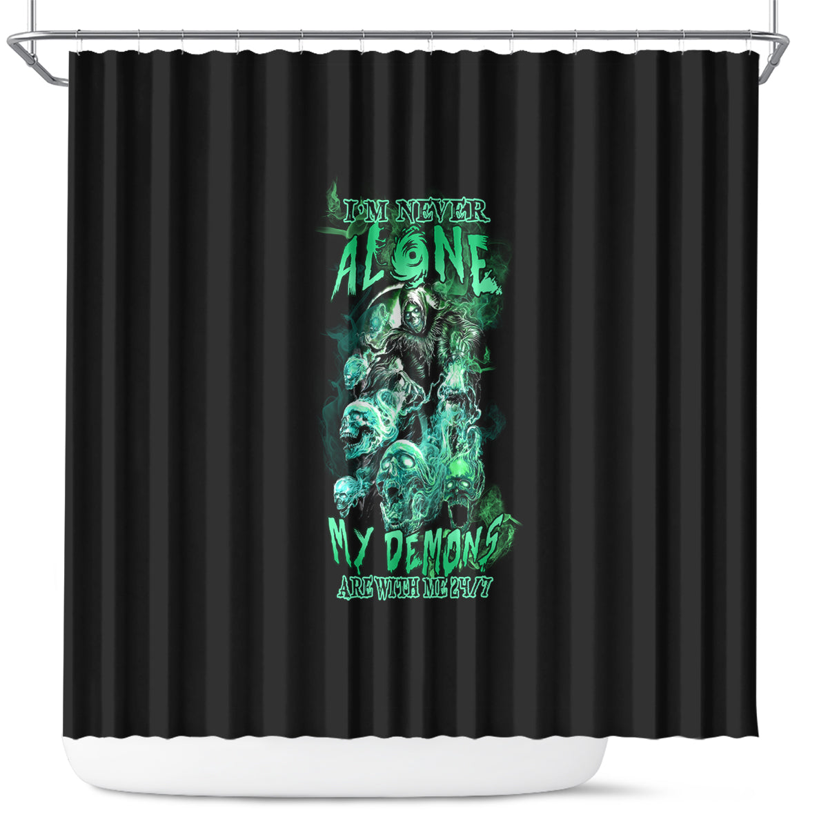 im-never-alone-skull-reaper-shower-curtain