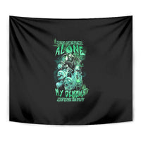 I'm Never Alone Skull Reaper Tapestry - Wonder Print Shop