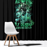 I'm Never Alone Skull Reaper Window Curtain - Wonder Print Shop