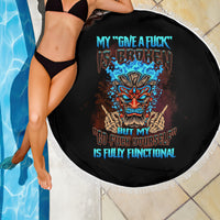 My Give A F Tiki Skull Beach Blanket - Wonder Print Shop