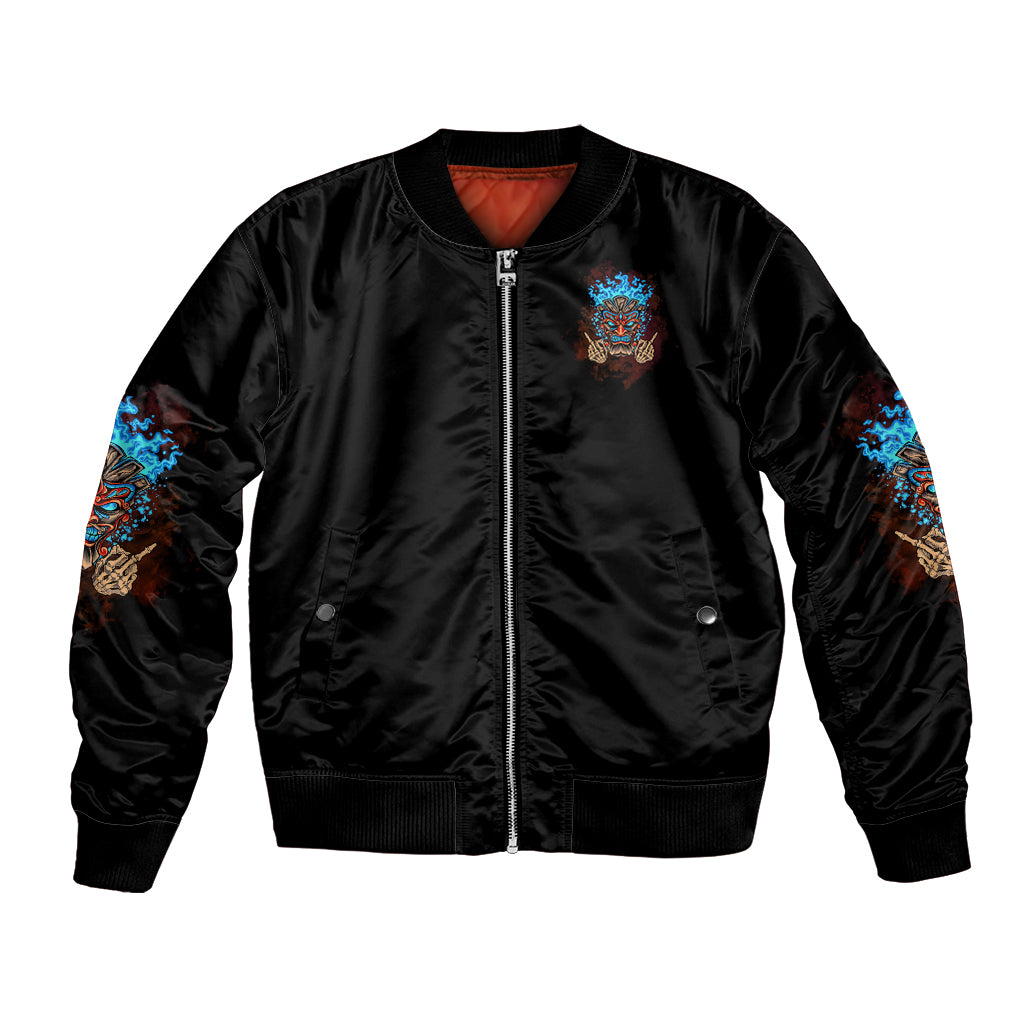 My Give A F Tiki Skull Bomber Jacket - Wonder Print Shop
