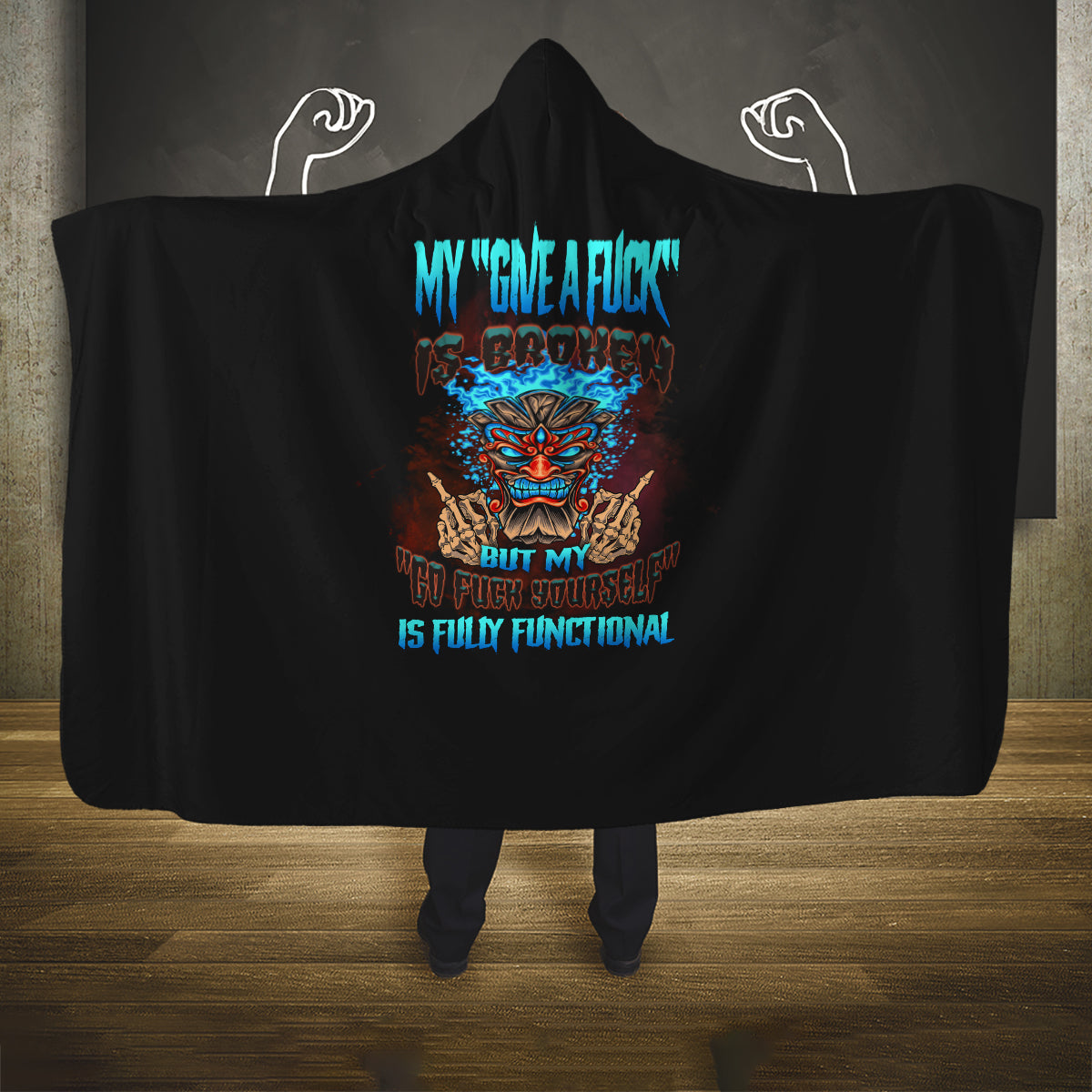 my-give-a-f-tiki-skull-hooded-blanket