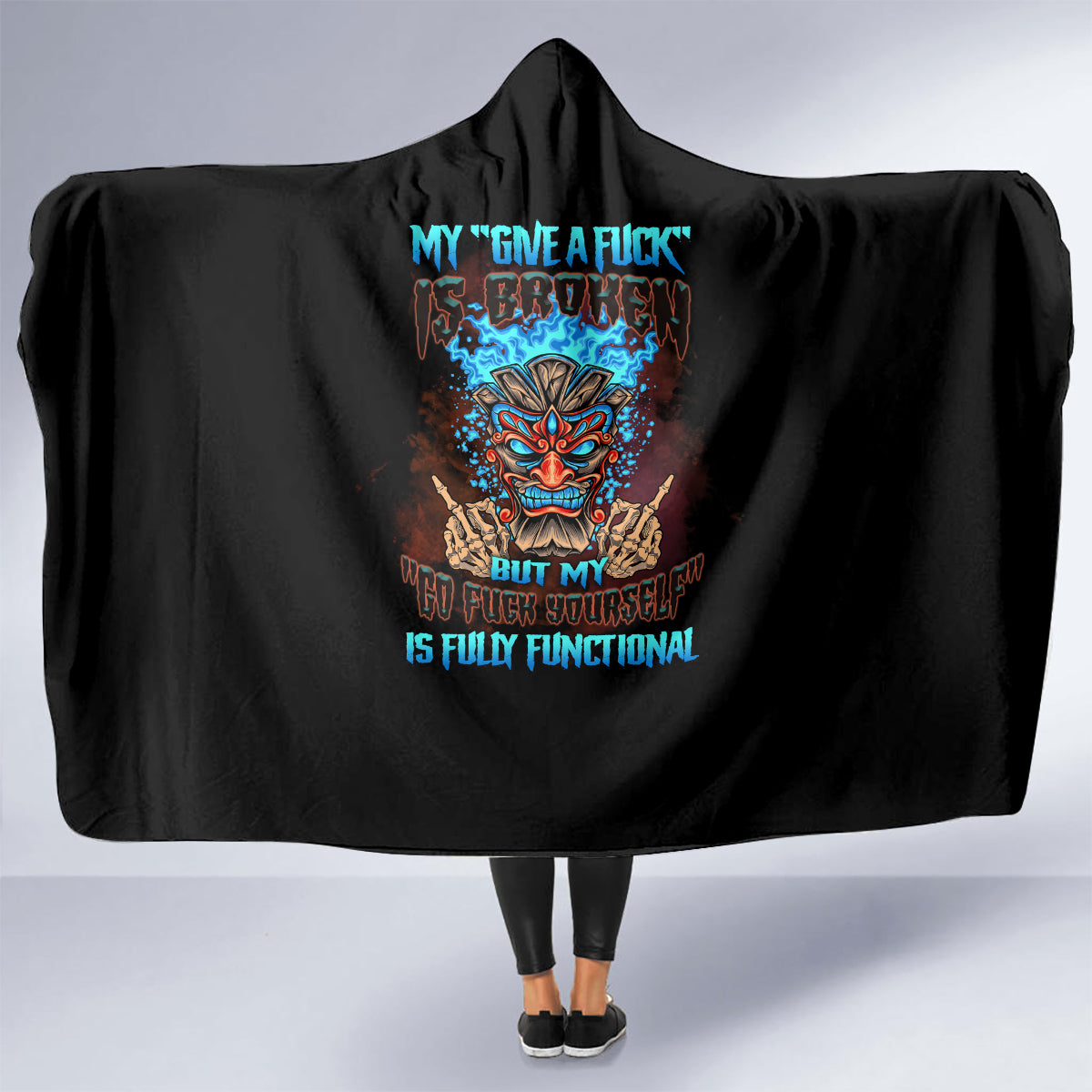 my-give-a-f-tiki-skull-hooded-blanket