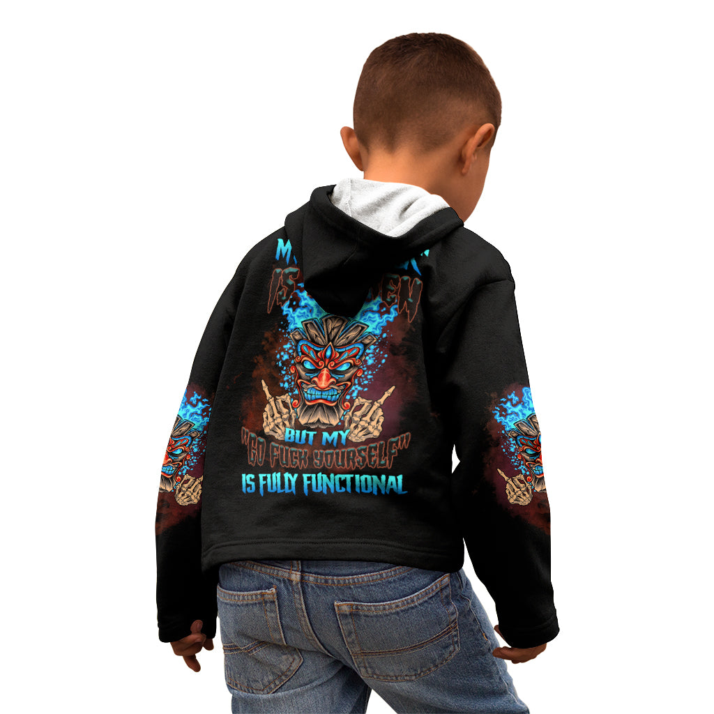 My Give A F Tiki Skull Kid Hoodie - Wonder Print Shop
