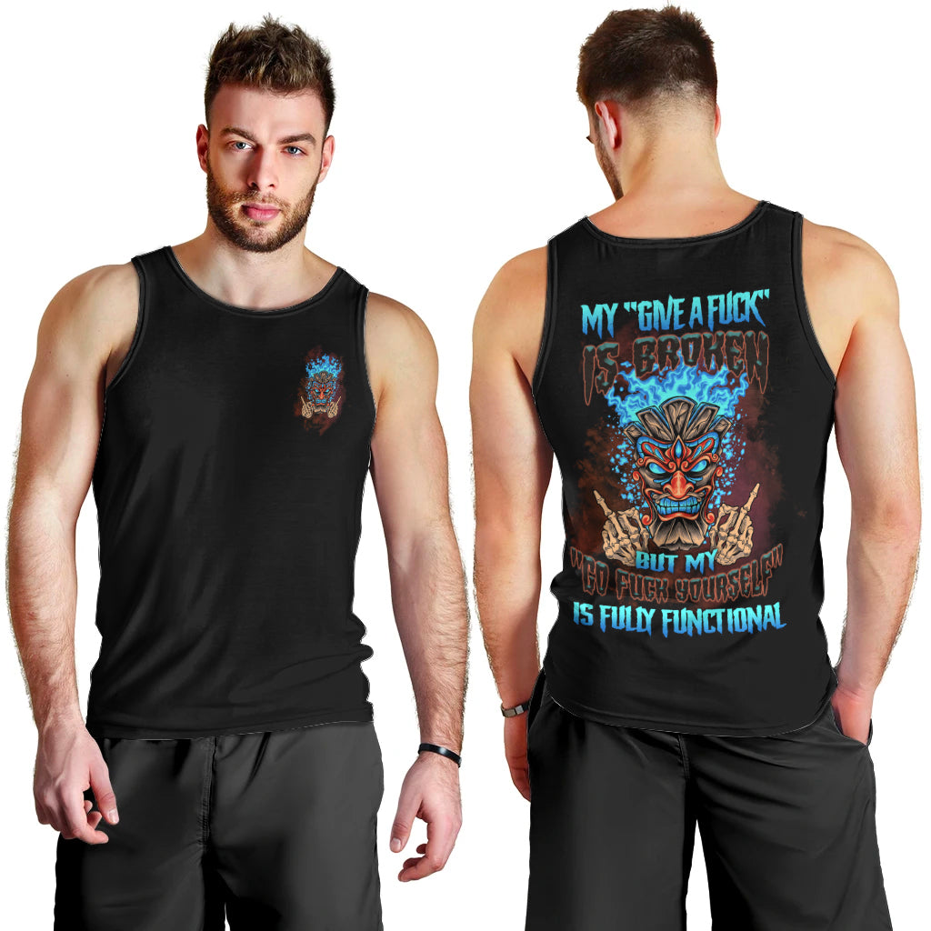 My Give A F Tiki Skull Men Tank Top - Wonder Print Shop