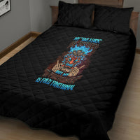 My Give A F Tiki Skull Quilt Bed Set - Wonder Print Shop
