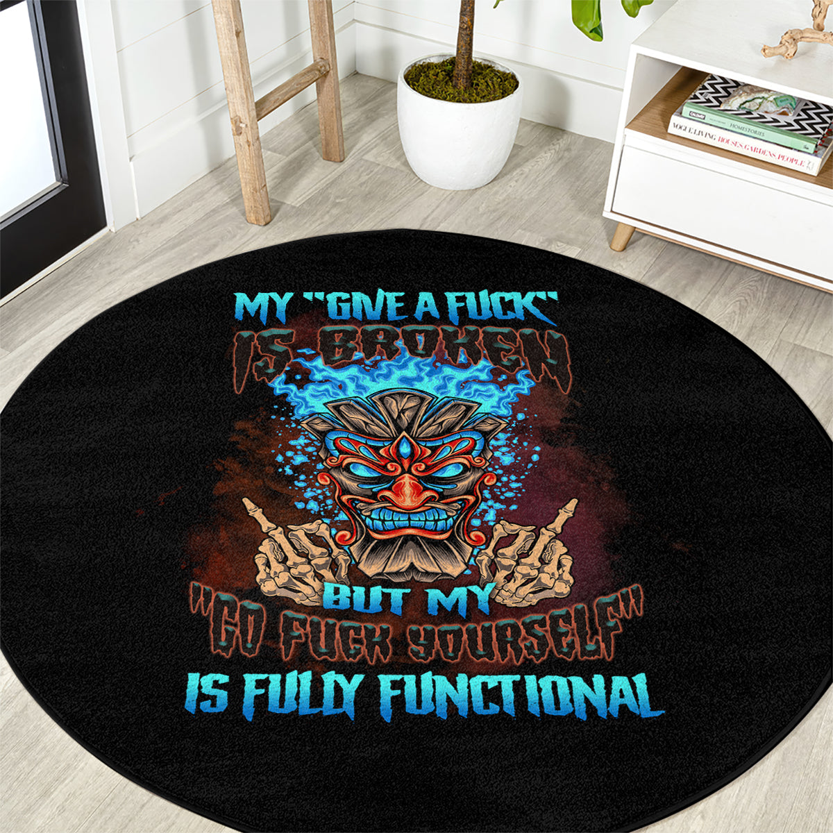 my-give-a-f-tiki-skull-round-carpet