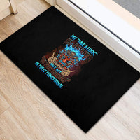 My Give A F Tiki Skull Rubber Doormat - Wonder Print Shop