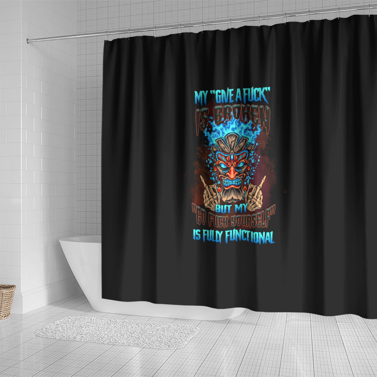 my-give-a-f-tiki-skull-shower-curtain