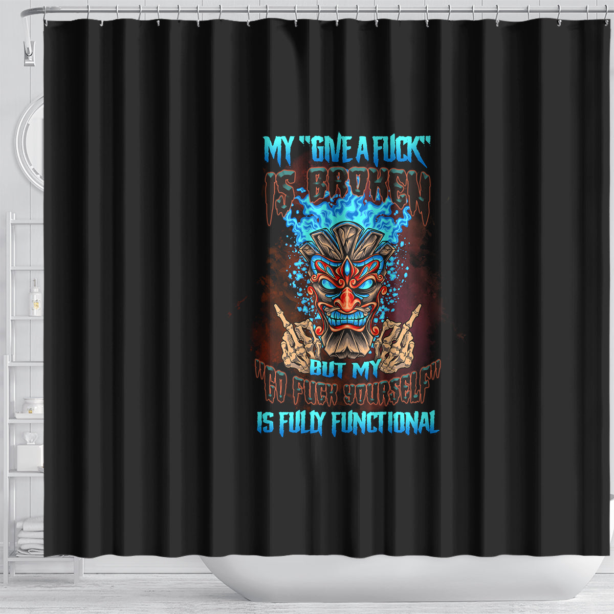 my-give-a-f-tiki-skull-shower-curtain