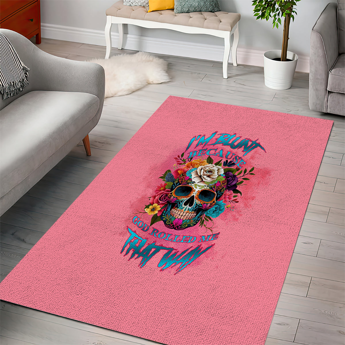 I'm Blunt Because God Rolled Me Area Rug - Wonder Print Shop