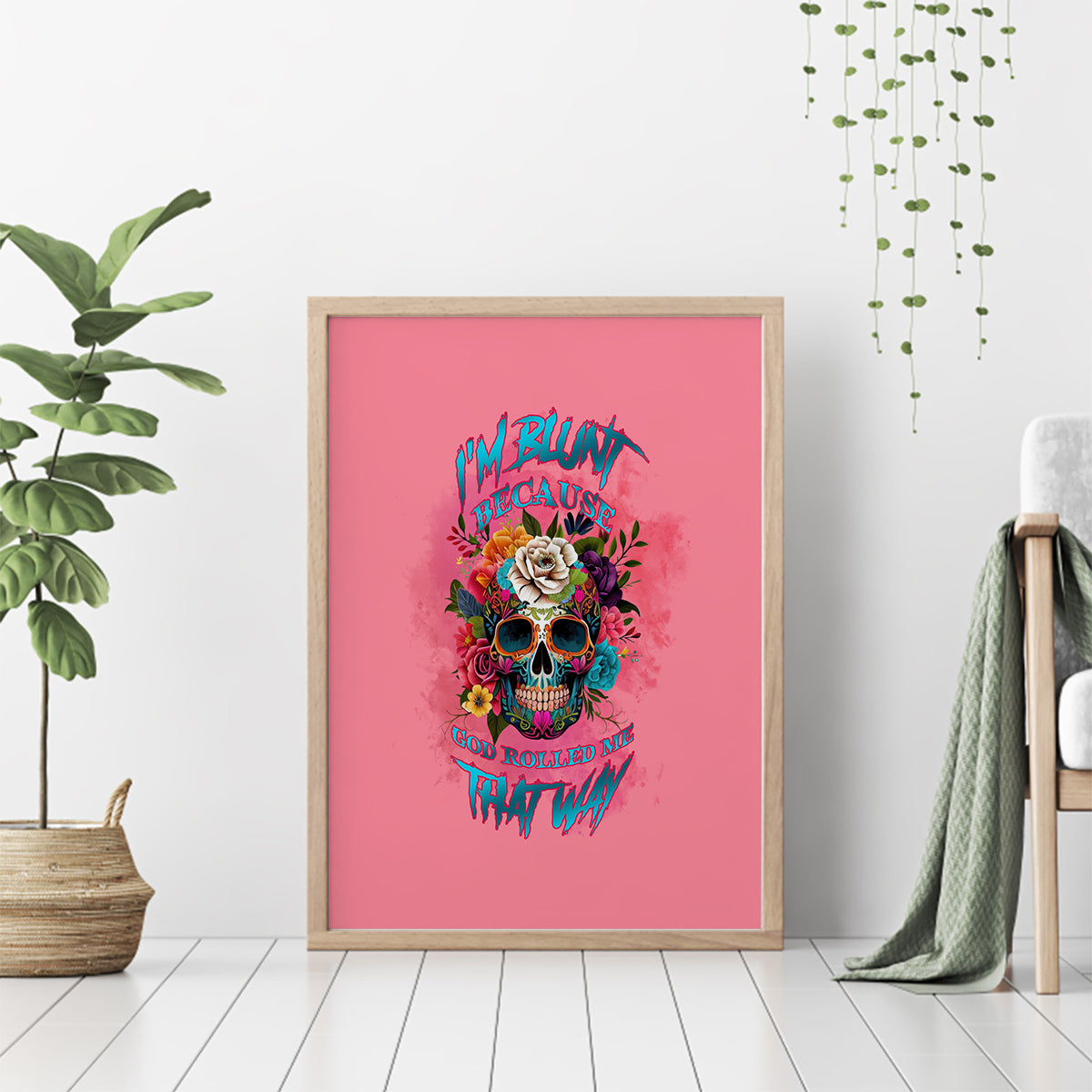 I'm Blunt Because God Rolled Me Canvas Wall Art - Wonder Print Shop