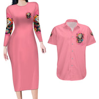 I'm Blunt Because God Rolled Me Couples Matching Long Sleeve Bodycon Dress and Hawaiian Shirt - Wonder Print Shop