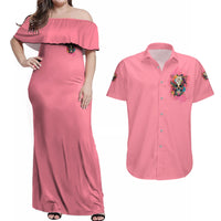 I'm Blunt Because God Rolled Me Couples Matching Off Shoulder Maxi Dress and Hawaiian Shirt - Wonder Print Shop