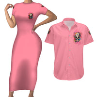 I'm Blunt Because God Rolled Me Couples Matching Short Sleeve Bodycon Dress and Hawaiian Shirt - Wonder Print Shop