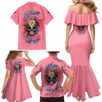 I'm Blunt Because God Rolled Me Family Matching Mermaid Dress and Hawaiian Shirt - Wonder Print Shop