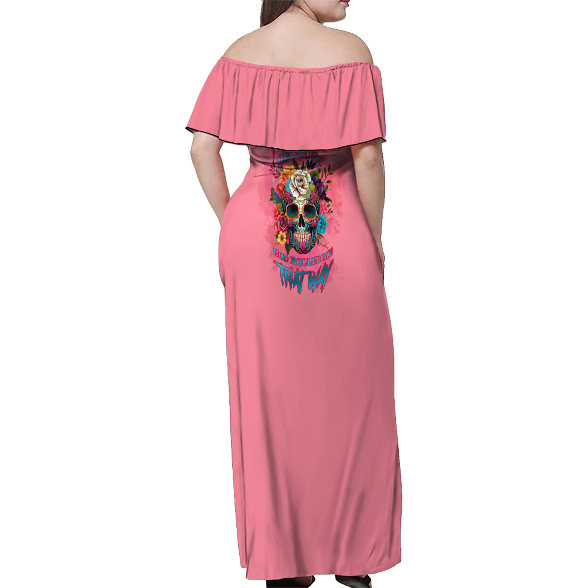 I'm Blunt Because God Rolled Me Family Matching Off Shoulder Maxi Dress and Hawaiian Shirt - Wonder Print Shop