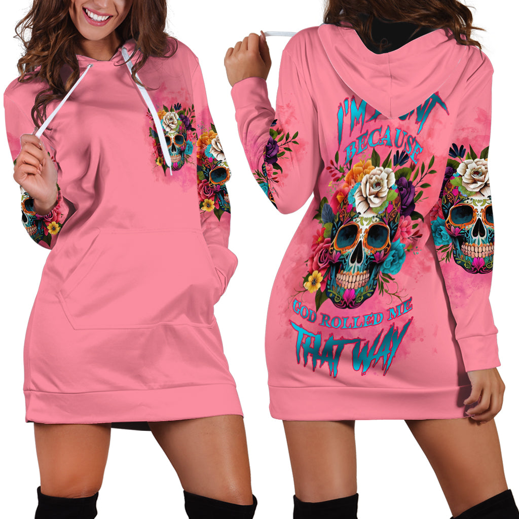 I'm Blunt Because God Rolled Me Hoodie Dress - Wonder Print Shop