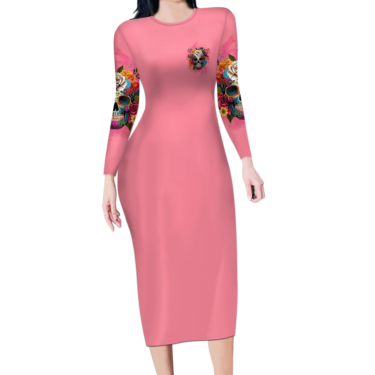 I'm Blunt Because God Rolled Me Long Sleeve Bodycon Dress - Wonder Print Shop