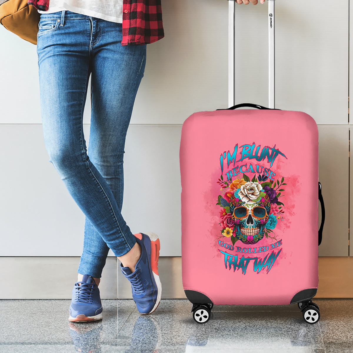 I'm Blunt Because God Rolled Me Luggage Cover - Wonder Print Shop