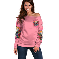 I'm Blunt Because God Rolled Me Off Shoulder Sweater - Wonder Print Shop