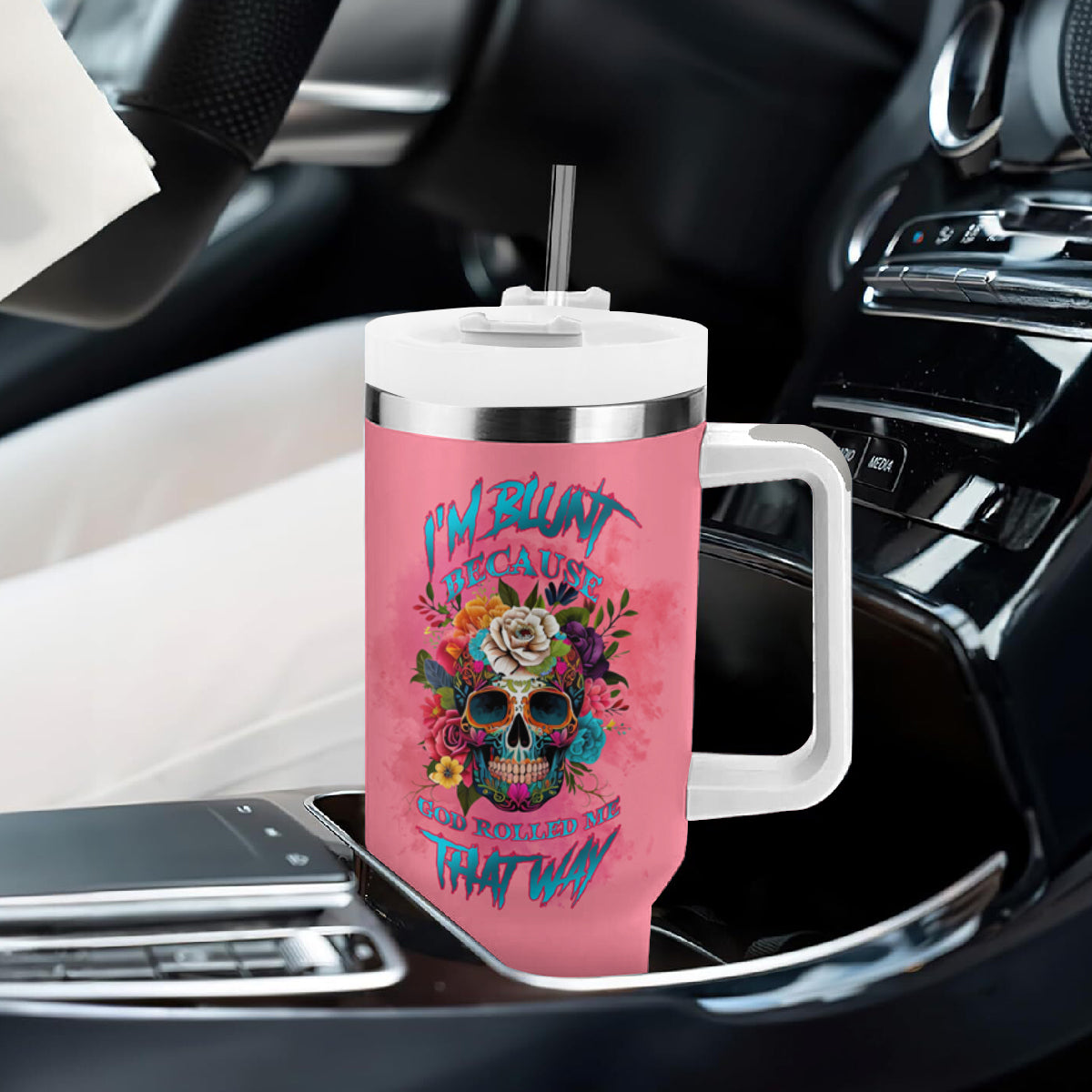 I'm Blunt Because God Rolled Me Tumbler With Handle - Wonder Print Shop