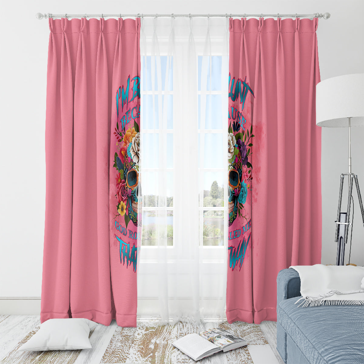 I'm Blunt Because God Rolled Me Window Curtain - Wonder Print Shop