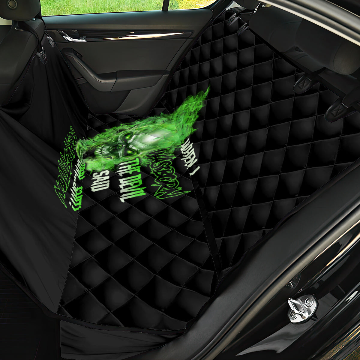 When I Was Born Skull Back Car Seat Cover - Wonder Print Shop