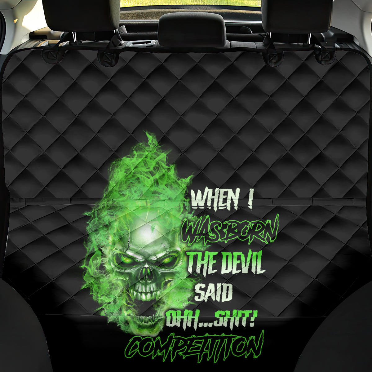 When I Was Born Skull Back Car Seat Cover - Wonder Print Shop