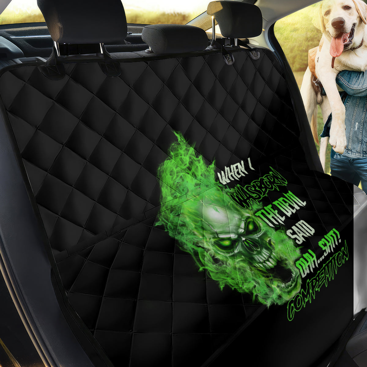 When I Was Born Skull Back Car Seat Cover - Wonder Print Shop