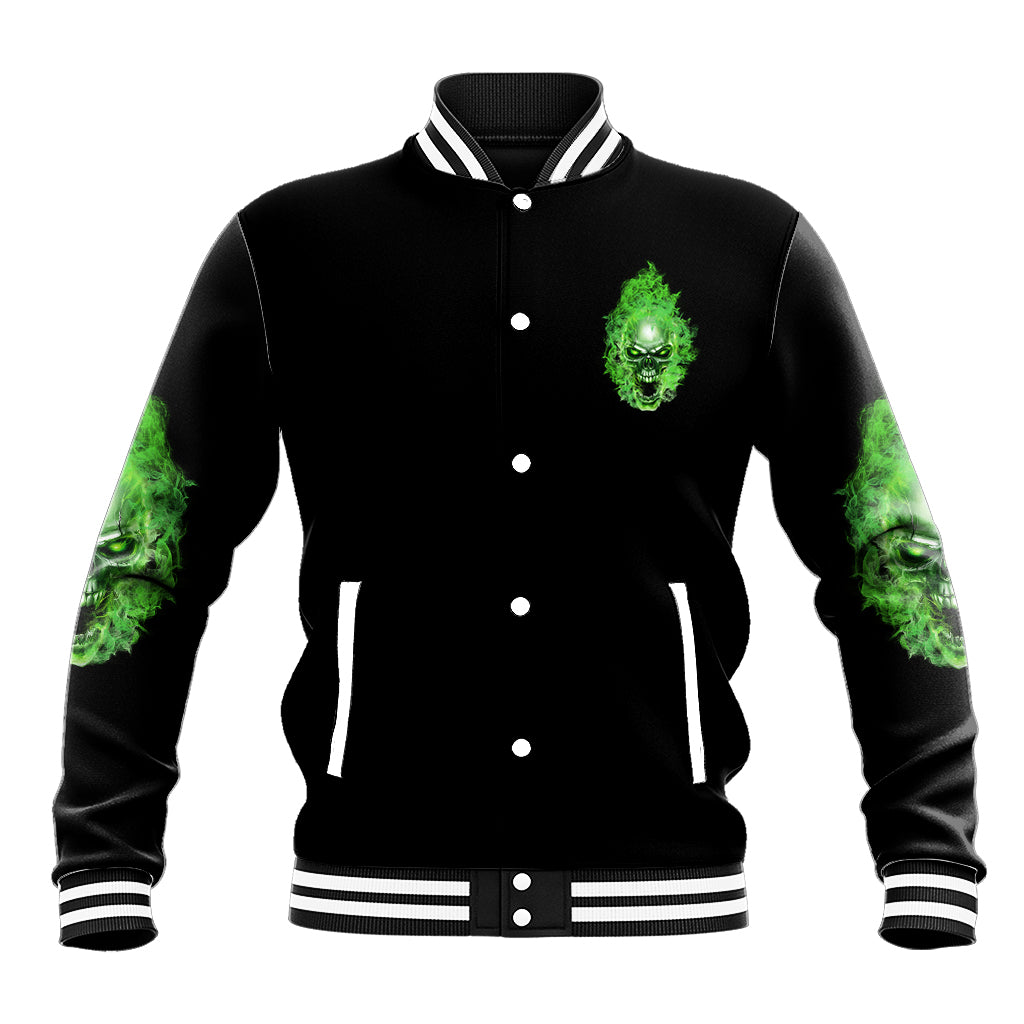 When I Was Born Skull Baseball Jacket - Wonder Print Shop