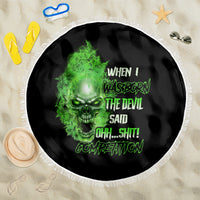 When I Was Born Skull Beach Blanket - Wonder Print Shop