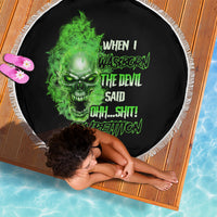 When I Was Born Skull Beach Blanket - Wonder Print Shop