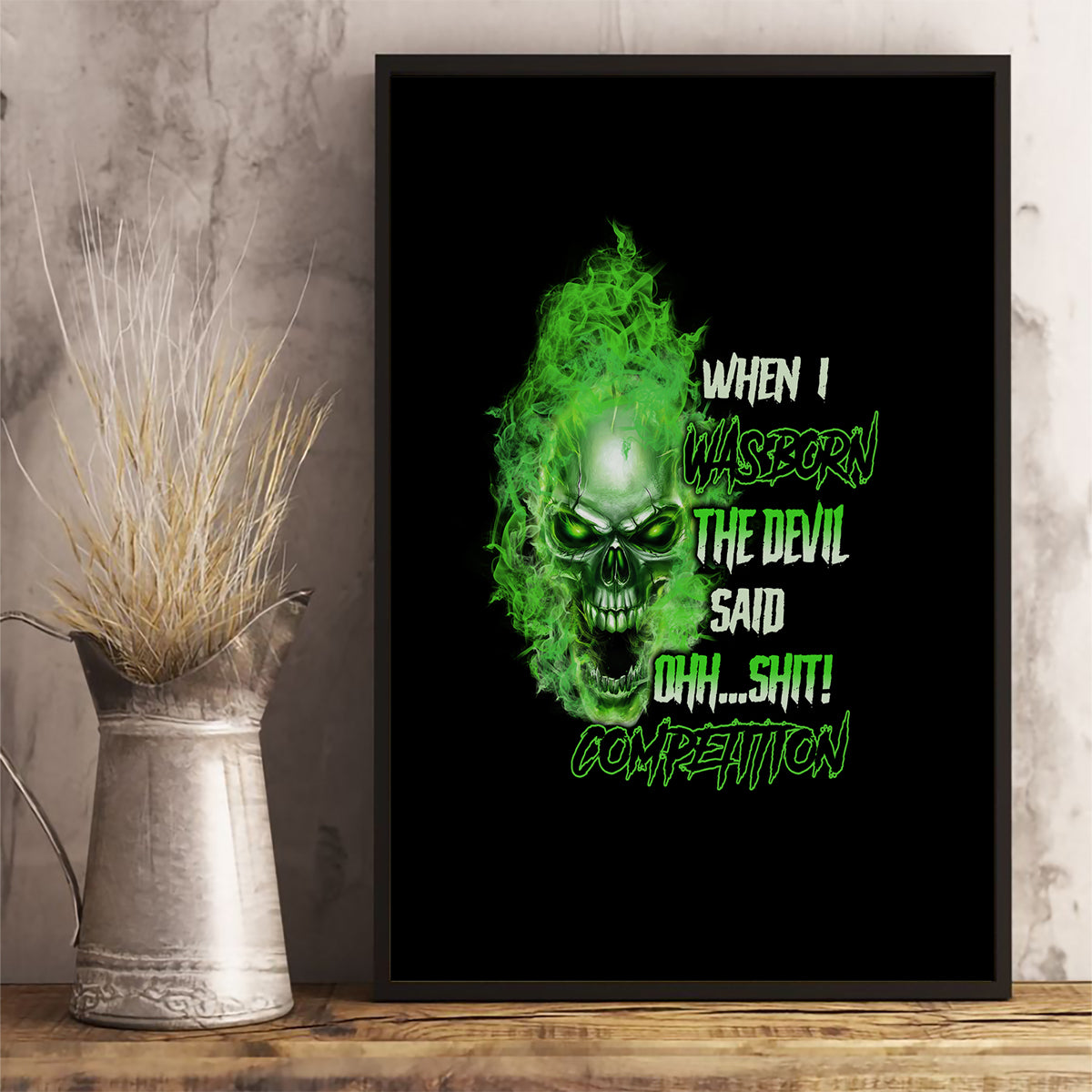 When I Was Born Skull Canvas Wall Art - Wonder Print Shop
