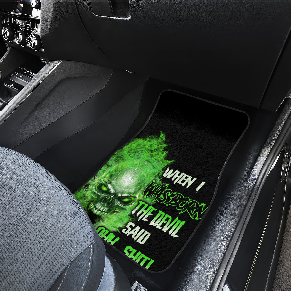When I Was Born Skull Car Mats - Wonder Print Shop