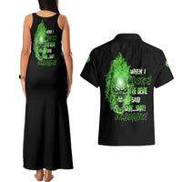 When I Was Born Skull Couples Matching Tank Maxi Dress and Hawaiian Shirt - Wonder Print Shop