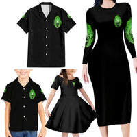 When I Was Born Skull Family Matching Long Sleeve Bodycon Dress and Hawaiian Shirt - Wonder Print Shop