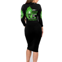 When I Was Born Skull Family Matching Long Sleeve Bodycon Dress and Hawaiian Shirt - Wonder Print Shop