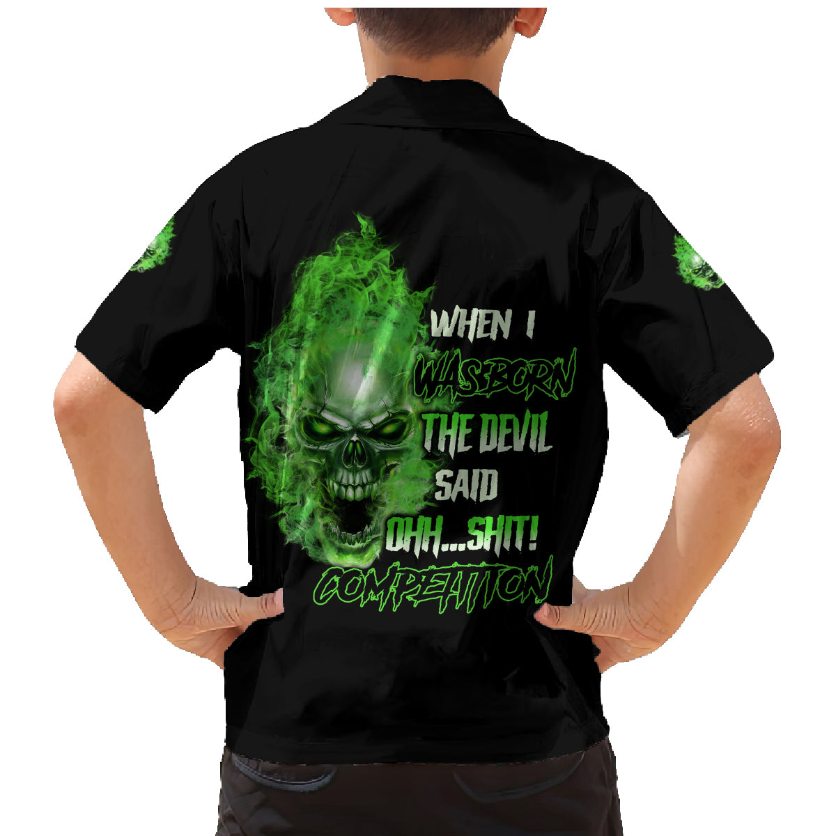 When I Was Born Skull Family Matching Mermaid Dress and Hawaiian Shirt - Wonder Print Shop