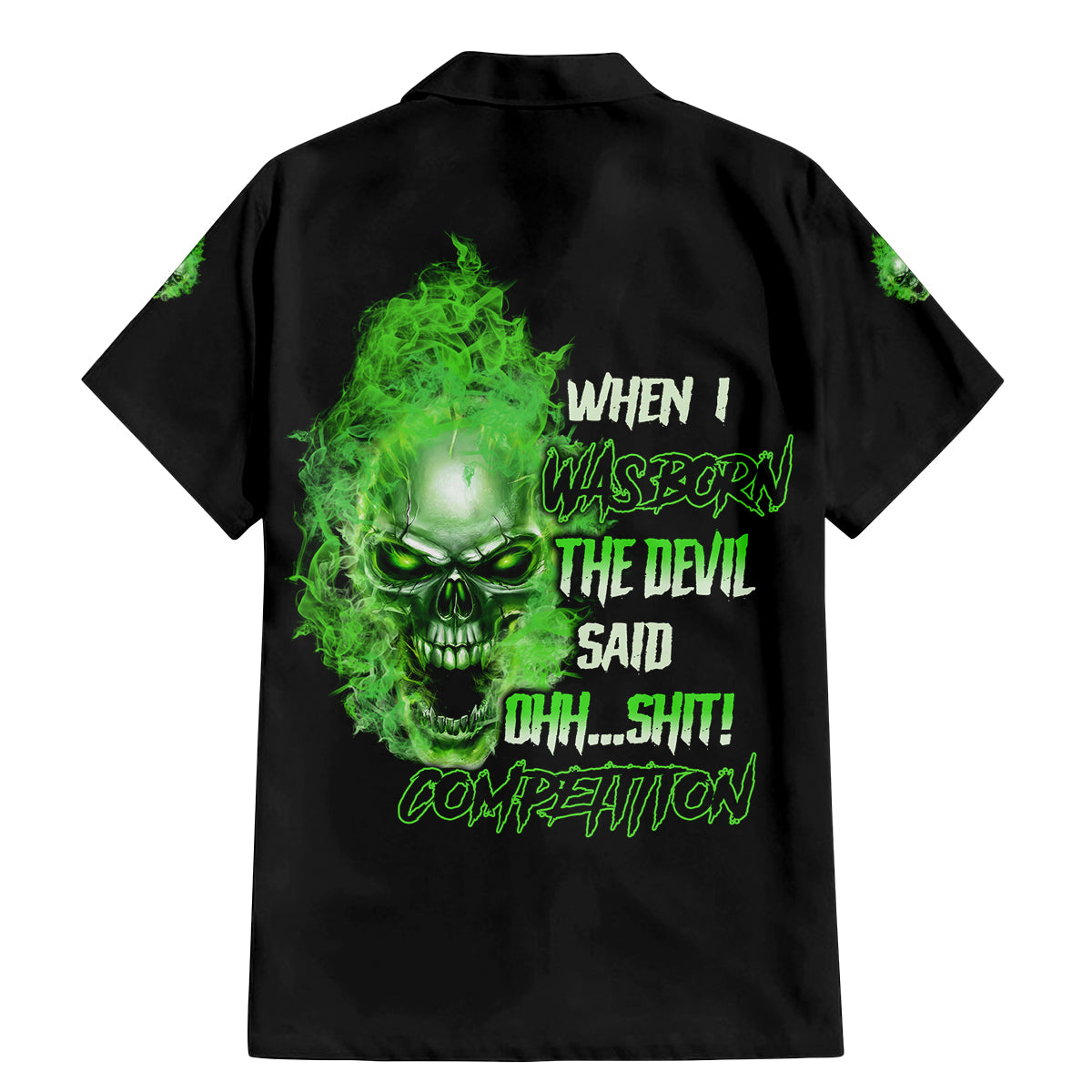 When I Was Born Skull Family Matching Mermaid Dress and Hawaiian Shirt - Wonder Print Shop