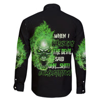 When I Was Born Skull Family Matching Short Sleeve Bodycon Dress and Hawaiian Shirt - Wonder Print Shop