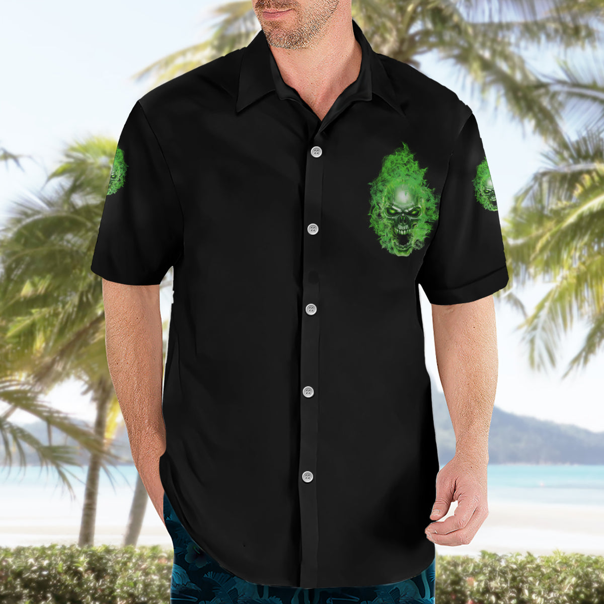 When I Was Born Skull Hawaiian Shirt - Wonder Print Shop