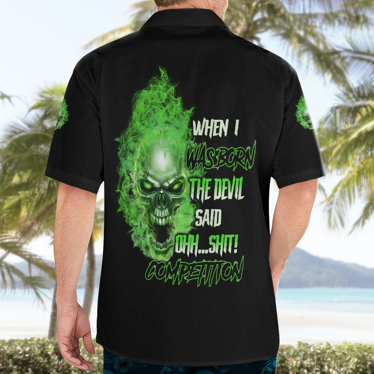 When I Was Born Skull Hawaiian Shirt - Wonder Print Shop