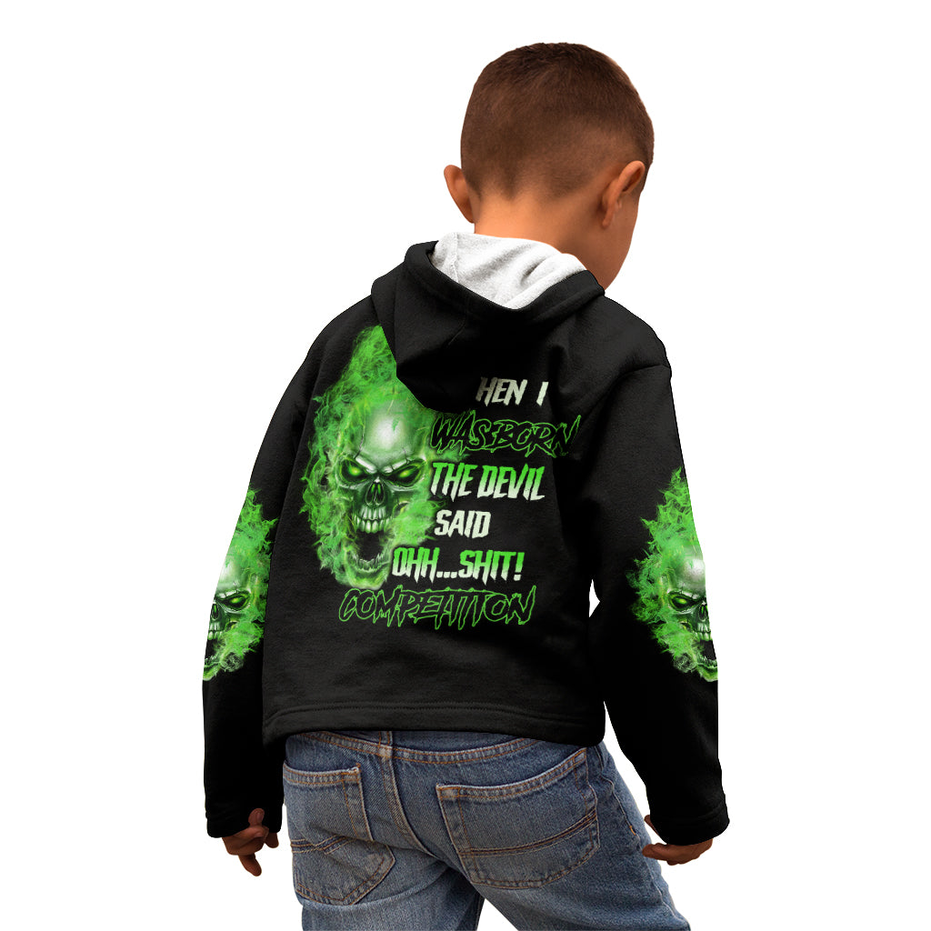 When I Was Born Skull Kid Hoodie - Wonder Print Shop