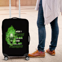 When I Was Born Skull Luggage Cover - Wonder Print Shop