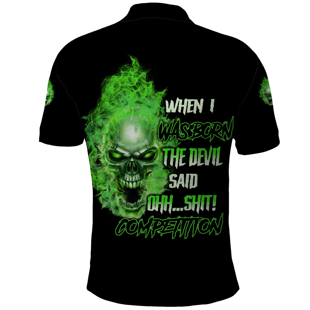 When I Was Born Skull Polo Shirt - Wonder Print Shop